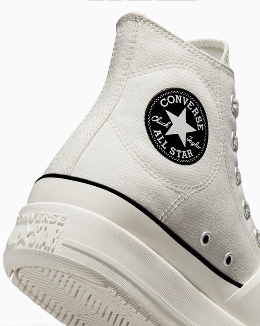 Dámské Boty Vysoké Converse Chuck Taylor All Star Construct Bílé Černé | CZ LANP69